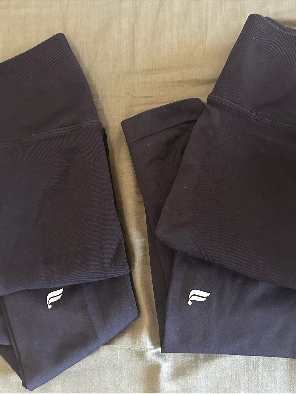 Fabletics Black High-Rise Leggings with Logo